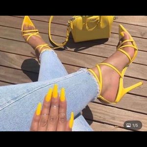 Yellow Sandal Heels